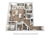 West 38 Apartments Two Bedrooms Two Bathrooms G Floor Plan